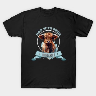 Highlands Cow Scottish, Cow Farmer, cute Highland Cow T-Shirt